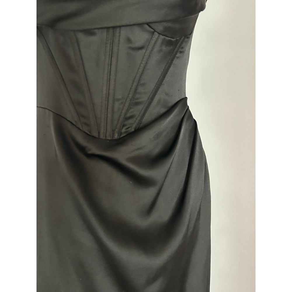 GB Black Corset Strappy Ruched Long Gown Dress Prom Homecoming Junior‎ Size 3 - Picture 11 of 16